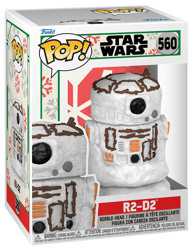 Figurine Pop Star Wars : No?�l #560 pas cher : R2-D2 bonhomme de neige