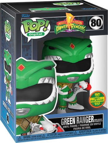 Figurine Funko Pop Power Rangers #80 Ranger Vert avec l'épée des ténèbres - Digital Pop