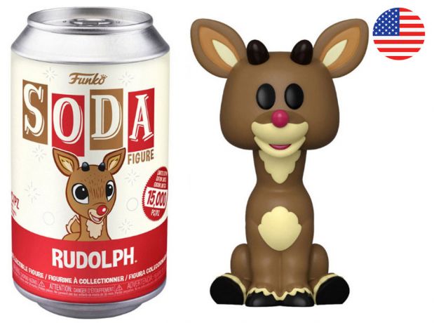 Figurine Funko Soda Rudolphe le renne au nez rouge (1964) Rudolph (Canette Rouge)