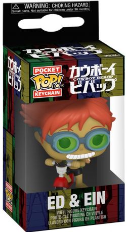 Figurine Funko Pop Cowboy Bebop Ed & Ein sur scooter - Porte-clés