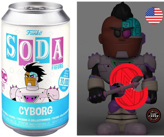 Figurine Funko Soda Teen Titans Go! Cyborg (Canette Bleue) [Chase]