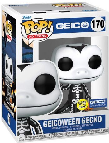 Figurine Funko Pop Icônes de Pub #170 Geico Gecko - Squelette 
