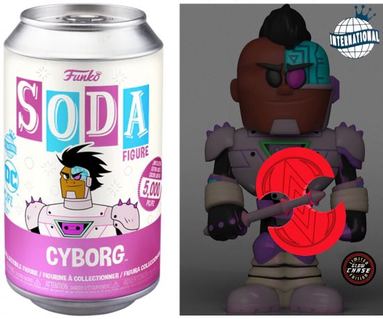 Figurine Funko Soda Teen Titans Go! Cyborg (Canette Rose) [Chase]