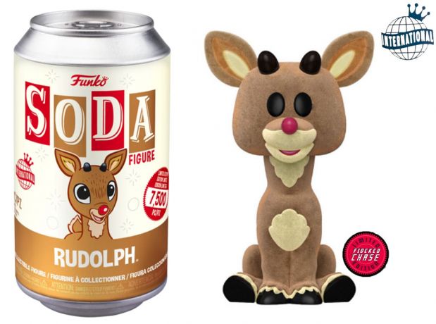 Figurine Funko Soda Rudolphe le renne au nez rouge (1964) Rudolph (Canette Marron) [Chase]