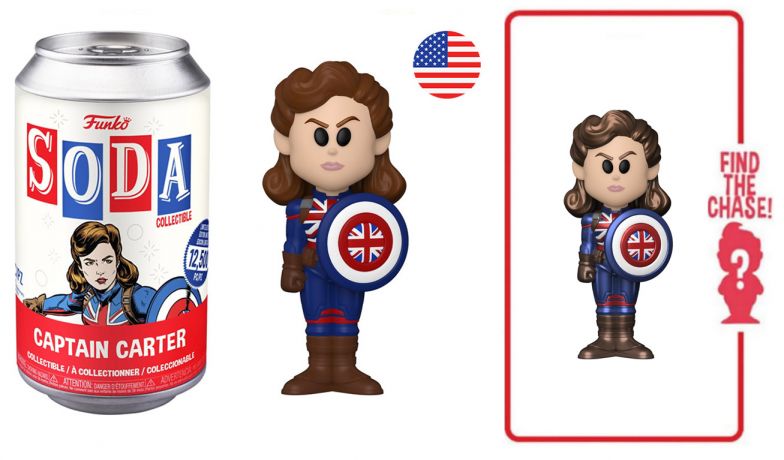 Figurine Funko Soda Marvel What If...? Captain Carter (Canette Rouge)