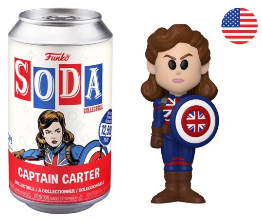 Figurine Funko Soda Marvel What If...? Captain Carter (Canette Rouge)