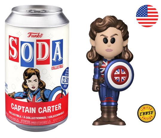 Figurine Funko Soda Marvel What If...? Captain Carter (Canette Rouge) [Chase]