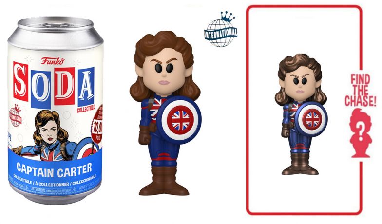 Figurine Funko Soda Marvel What If...? Captain Carter (Canette Bleue)