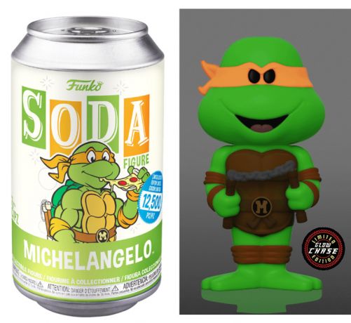 Figurine Funko Soda Tortues Ninja Michelangelo (Canette Verte) [Chase]