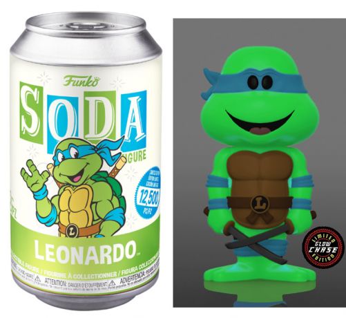 Figurine Funko Soda Tortues Ninja Leonardo (Canette Verte) [Chase]