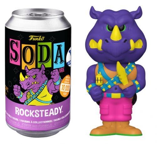 Figurine Funko Soda Tortues Ninja Rocksteady (Canette Violette)