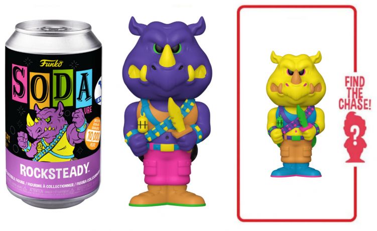 Figurine Funko Soda Tortues Ninja Rocksteady (Canette Violette)