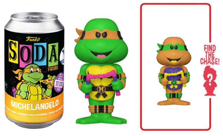 Figurine Funko Soda Tortues Ninja Michelangelo (Canette Orange)