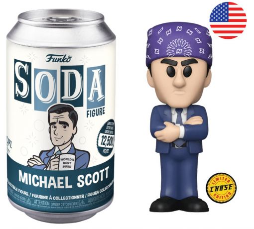 Figurine Funko Soda The Office Michael Scott (Canette Bleue) [Chase]