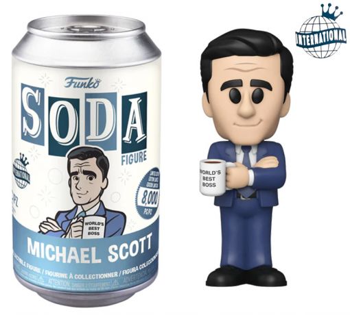 Figurine Funko Soda The Office Michael Scott (Canette Bleu clair)