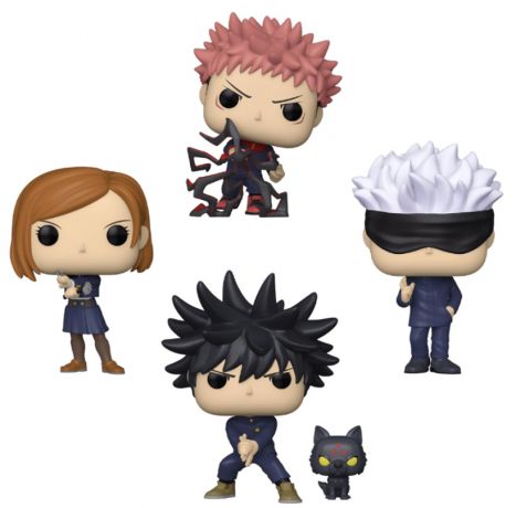 Figurine Funko Pop Jujutsu Kaisen Yuji Itadori / Megumi Fushiguro / Nobara Kugisaki / Satoru Gojo - Pack