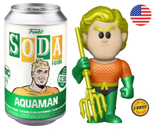 Figurine Funko Soda DC Comics Aquaman (Canette Verte) [Chase]