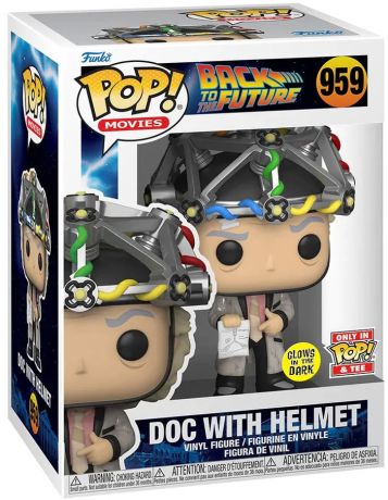 Figurine Funko Pop Retour vers le Futur #959 Doc avec Casque - Glow in the Dark