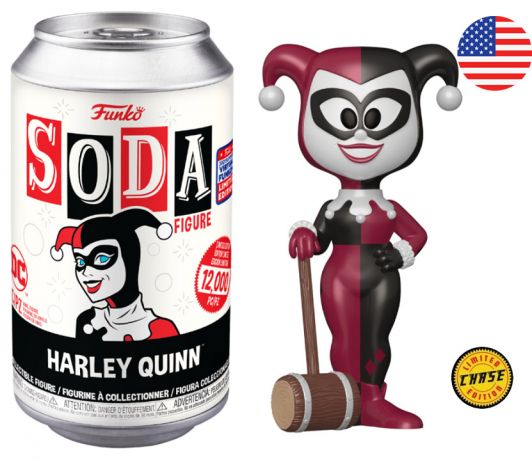 Figurine Funko Soda DC Comics Harley Quinn Harlequin (Canette Noire) [Chase]