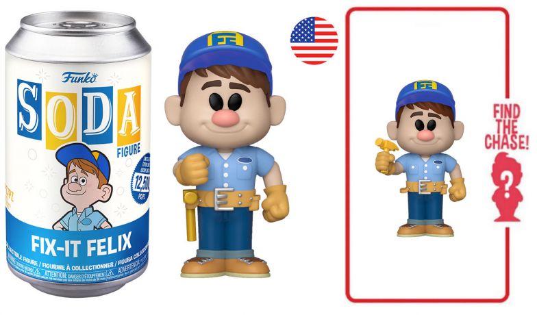 Figurine Funko Soda Les Mondes de Ralph [Disney] Félix Fixe Jr. (Canette Bleue)