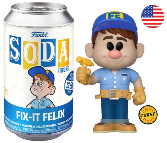 Figurine Funko Soda Les Mondes de Ralph [Disney] Félix Fixe Jr. (Canette Bleue) [Chase]