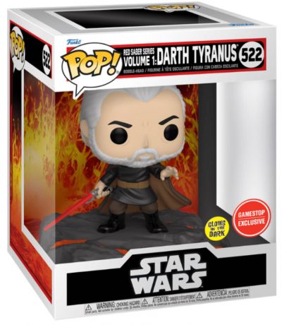 Figurine Funko Pop Star Wars 3 : La Revanche des Sith #522 Série Sabre Rouge Volume 1: Comte Dooku