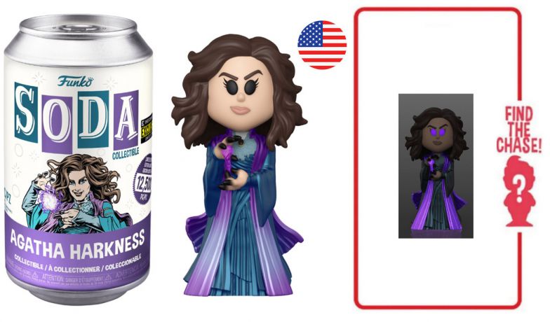 Figurine Funko Soda WandaVision [Marvel] Agatha Harkness (Canette Violette)