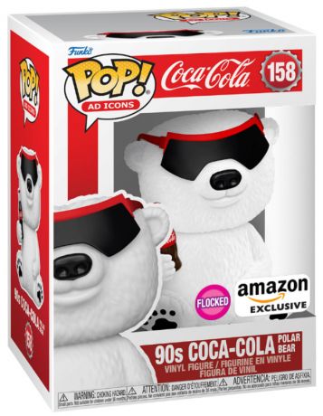 Figurine Funko Pop Icônes de Pub #158 Ours polaire Coca-Cola des années 90 - Flocked