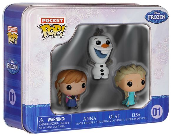 Figurine Funko Pop La Reine des Neiges [Disney] #01 Anna, Olaf et Elsa - Pocket 3 Pack