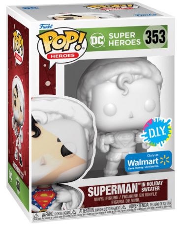 Figurine Funko Pop DC Super-Héros #353 Superman avec Chandail (Noël) - DIY