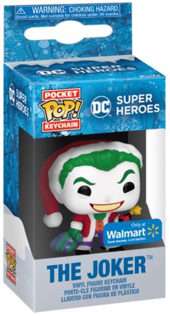 Figurine Funko Pop DC Super-Héros Joker le Père Noël - Porte-clés