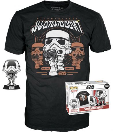 Figurine Funko Pop Star Wars 6 : Le Retour du Jedi #296 Stormtrooper - Chrome - T-Shirt