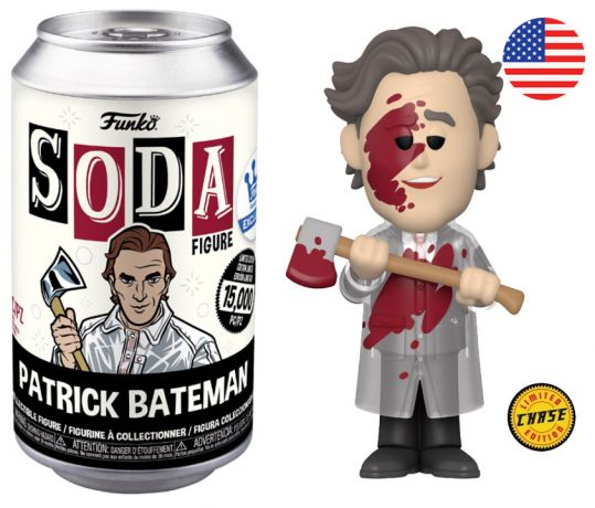 Figurine Funko Soda American Psycho Patrick Bateman (Canette Noire) [Chase]