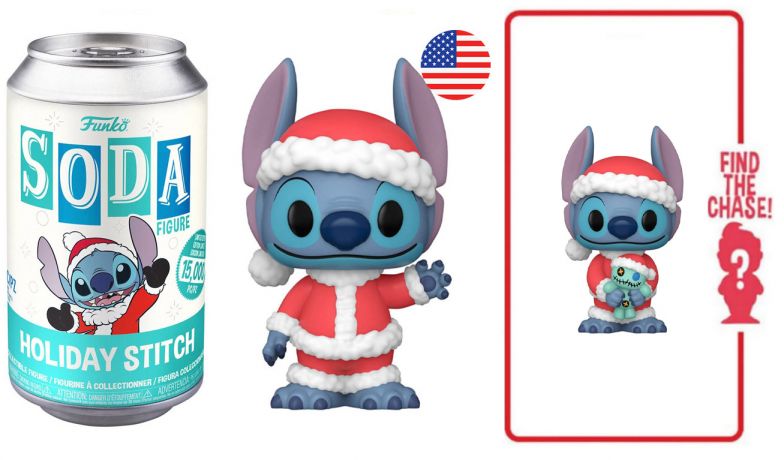 Figurine Funko Soda Lilo et Stitch [Disney] Stitch Noël (Canette Bleue)