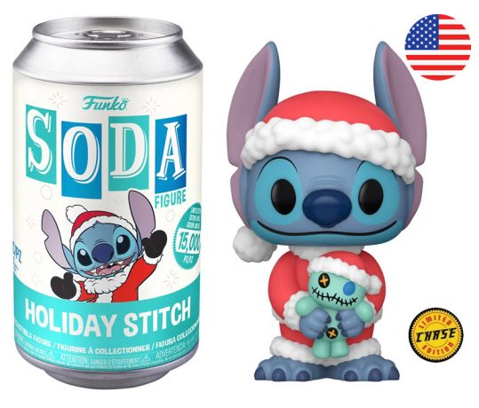 Figurine Funko Soda Lilo et Stitch [Disney] Stitch Noël (Canette Bleue) [Chase]