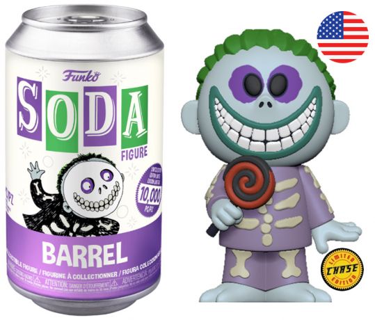 Figurine Funko Soda L'étrange Noël de M. Jack [Disney] Barrel (Canette Violette) [Chase]