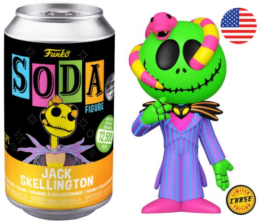 Figurine Funko Soda L'étrange Noël de M. Jack [Disney] Jack Skellington (Canette Jaune) [Chase]