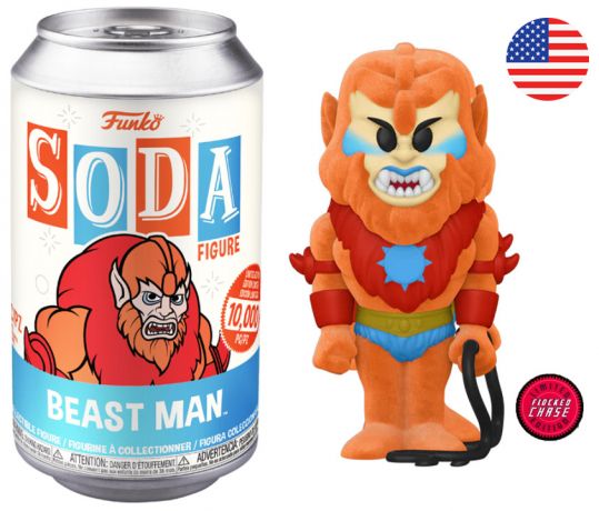 Figurine Funko Soda Les Maîtres de l'univers Beast Man (Canette Bleue) [Chase]