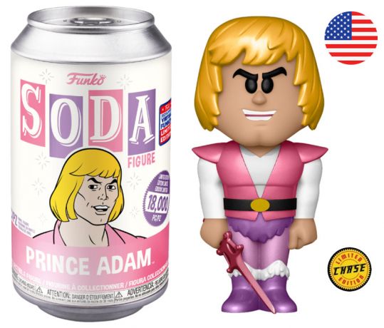 Figurine Funko Soda Les Maîtres de l'univers Prince Adam (Canette Rose) [Chase]