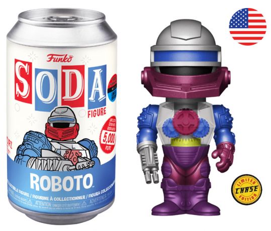 Figurine Funko Soda Les Maîtres de l'univers Roboto (Canette Bleue) [Chase]