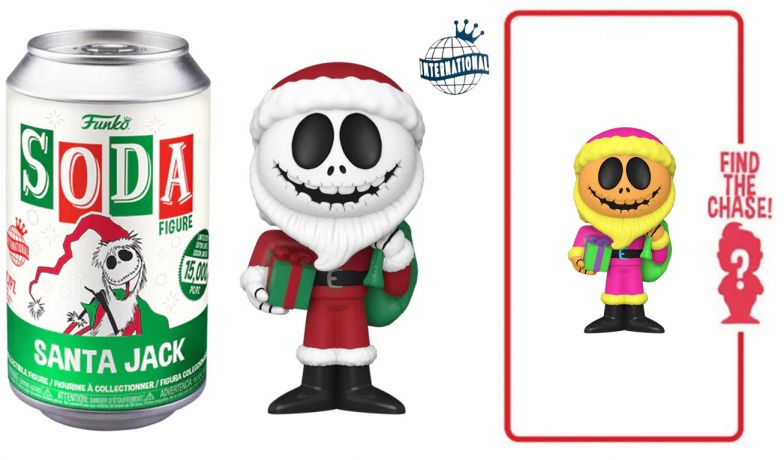 Figurine Funko Soda L'étrange Noël de M. Jack [Disney] Jack Père Noël (Canette Verte)