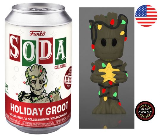 Figurine Funko Soda Marvel Comics Groot Noël (Canette Rouge) [Chase]