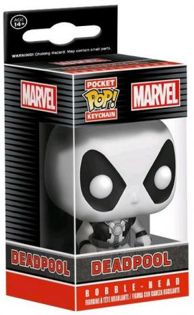 Figurine Funko Pop Marvel Comics Deadpool - Blanc - Porte-clés