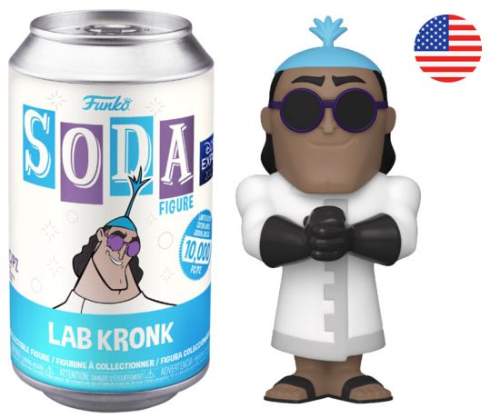 Figurine Funko Soda Kuzco, l'empereur mégalo [Disney] Labo Kronk (Canette Bleue)