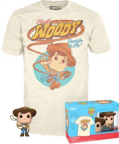 Figurine Funko Pop Toy Story 4 [Disney] #522 Shérif Woody - Métallique - T-Shirt