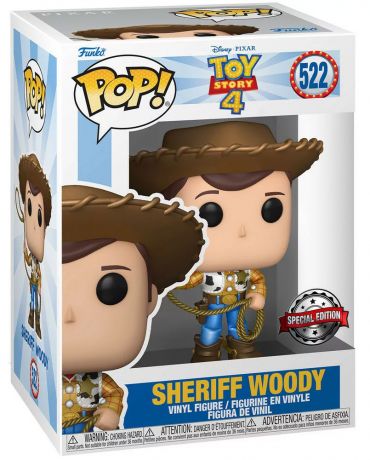 Figurine Funko Pop Toy Story 4 [Disney] #522 Shérif Woody - Métallique - T-Shirt