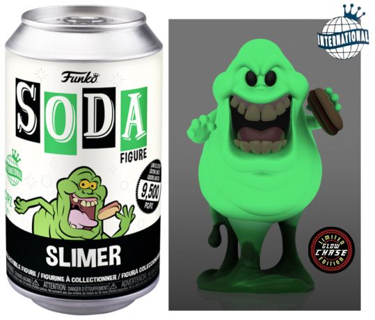 Figurine Funko Soda SOS Fantômes Slimer (Canette Noire) [Chase]