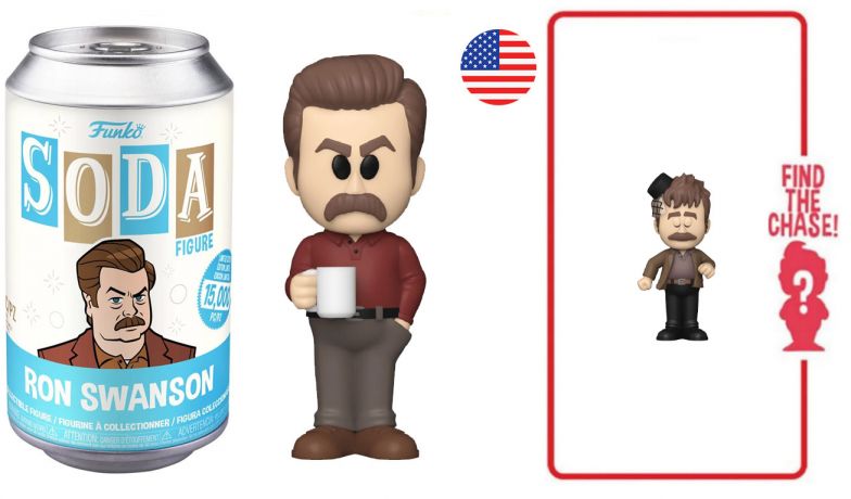 Figurine Funko Soda Parcs et Loisirs Ron Swanson (Canette Bleue)