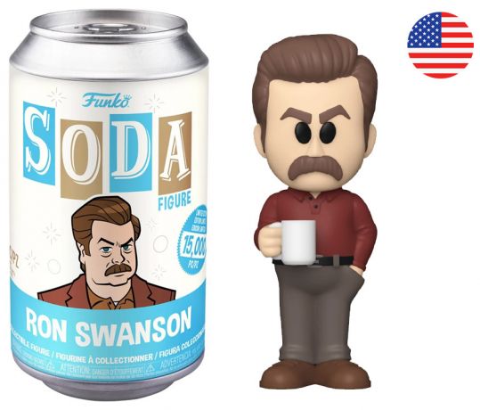 Figurine Funko Soda Parcs et Loisirs Ron Swanson (Canette Bleue)