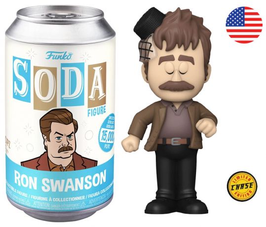 Figurine Funko Soda Parcs et Loisirs Ron Swanson (Canette Bleue) [Chase]